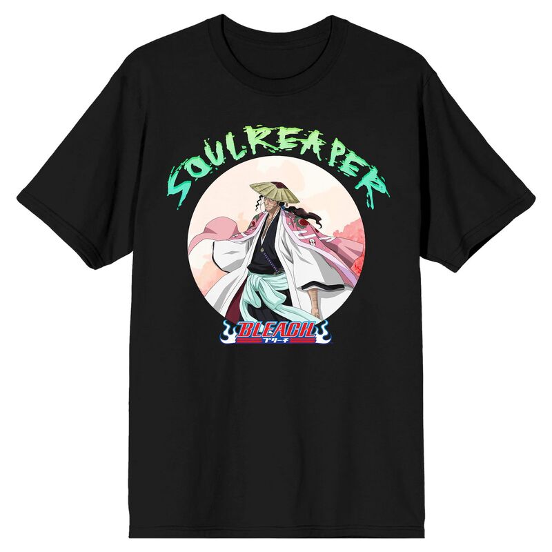 アニメキャラクター メンズ トップス Tシャツ Licensed Character Men's Bleach Shunsui Sakura Tee Black ブラック