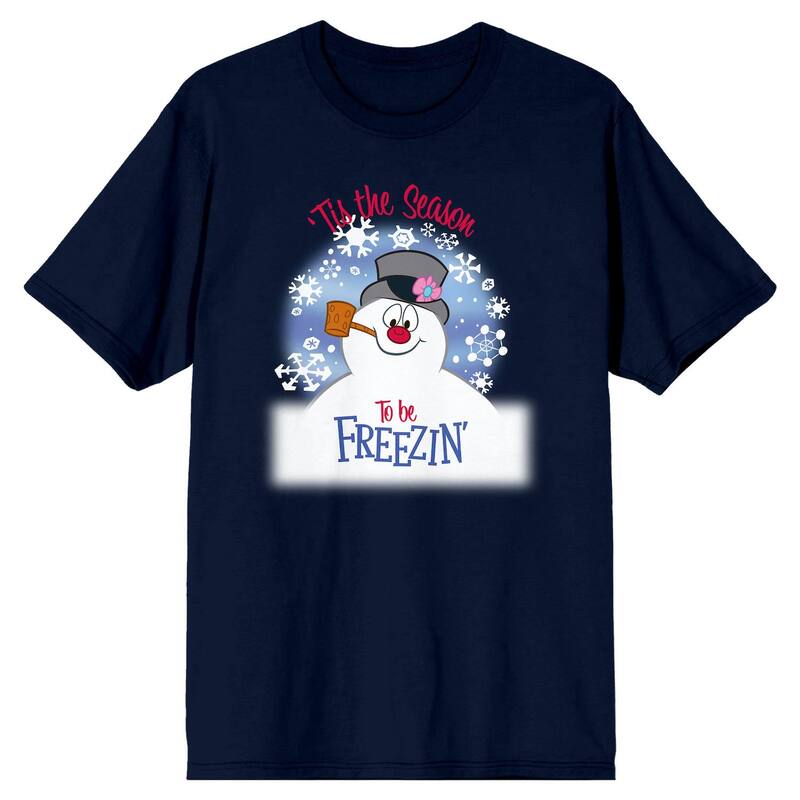 アニメキャラクター メンズ トップス Tシャツ Licensed Character Men's Frosty The Snowman Falling Tee Blue ブルー
