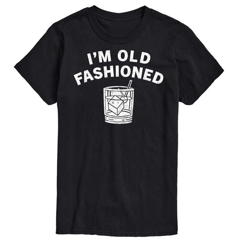 アニメキャラクター メンズ トップス Tシャツ トール グラフィック Licensed Character Big & Tall "Im Old Fashioned" Graphic Tee Black ブラック