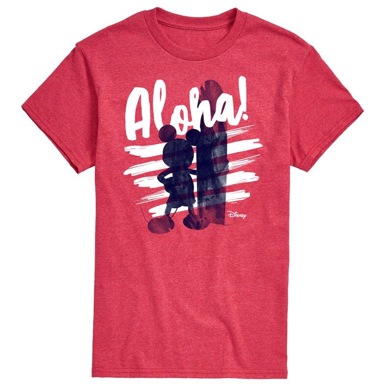 ディズニー メンズ トップス Tシャツ グラフィック Disney's Mickey Mouse Men's "Aloha" Graphic Tee Red レッド 7,015円