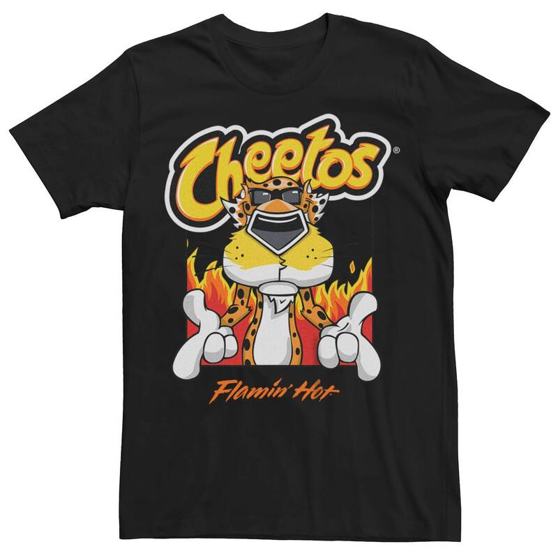 アニメキャラクター メンズ トップス Tシャツ トール グラフィック Licensed Character Big & Tall Chester Cheetos Flamin' Hot Graphic Tee Black ブラック