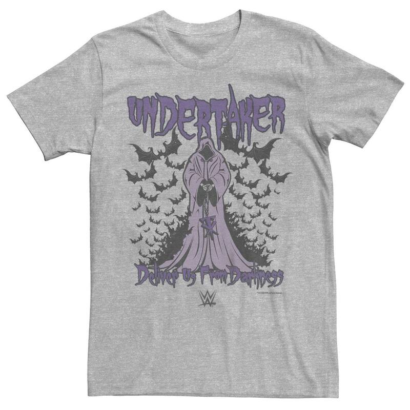 アニメキャラクター メンズ トップス Tシャツ トール ロゴ グラフィック Licensed Character Big & Tall WWE Undertaker Deliver Us From Darkness Logo Graphic Tee Athletic Heather ヘザー 6,636円
