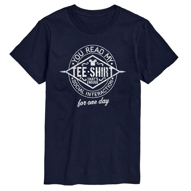 アニメキャラクター メンズ トップス Tシャツ トール グラフィック Licensed Character Big & Tall You Read Shirt Graphic Tee Navy ネイビー