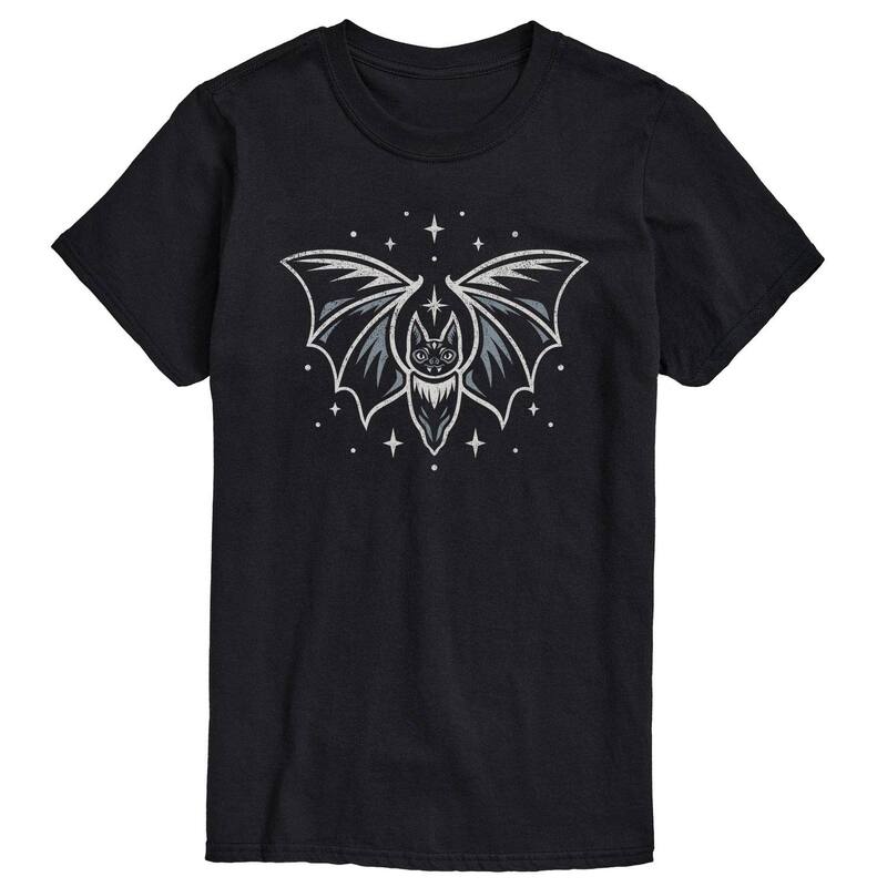アニメキャラクター メンズ トップス Tシャツ グラフィック Licensed Character Men's Grey Bat Graphic Tee Black ブラック