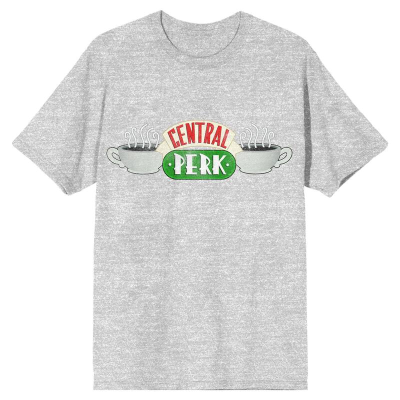 アニメキャラクター メンズ トップス Tシャツ ロゴ グラフィック Licensed Character Men's Friends Central Perk Coffee Shop Logo Graphic Tee Gray グレー