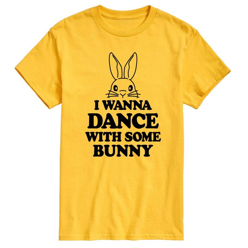 アニメキャラクター メンズ トップス Tシャツ グラフィック Licensed Character Men's I Wanna Dance With Some Bunny Graphic Tee Yellow イエロー