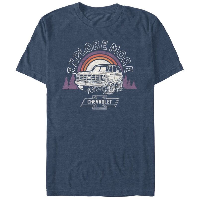 アニメキャラクター メンズ トップス Tシャツ グラフィック Licensed Character Men's Chevrolet Explore More Graphic Tee Navy Heather ヘザー 6,731円