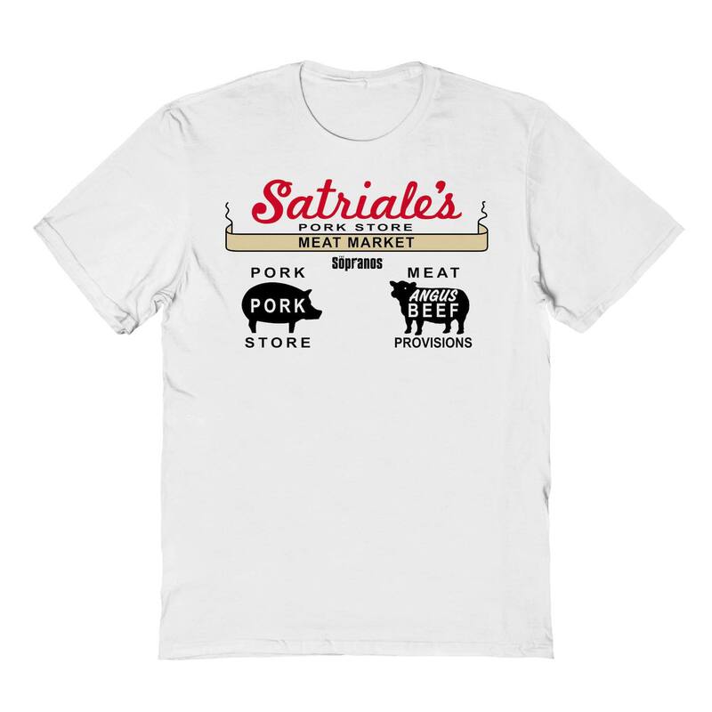 アニメキャラクター メンズ トップス Tシャツ グラフィック Licensed Character Men's The Sopranosatriales Meat Market Graphic Tee White ホワイト