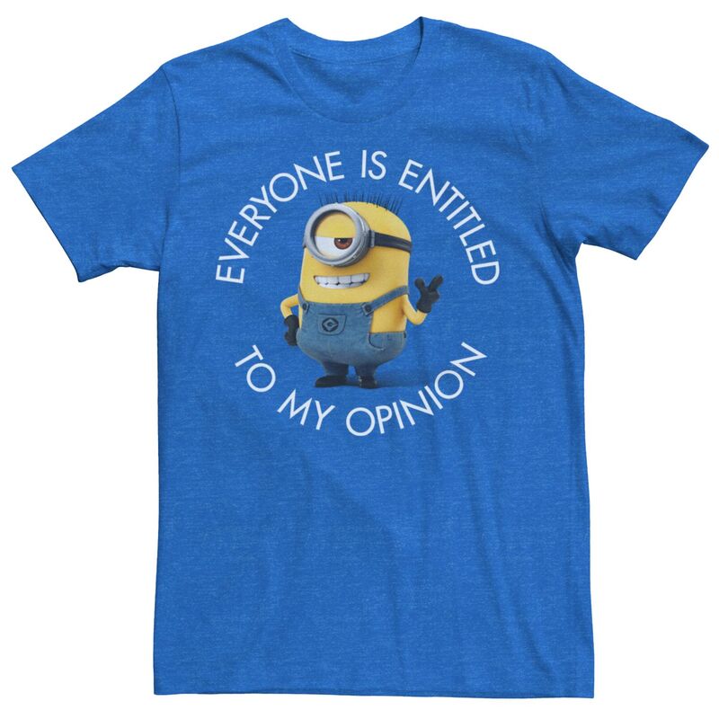 アニメキャラクター メンズ トップス Tシャツ ミニ Licensed Character Men's Minions My Opinion Tee Royal Heather ヘザー 6,731円
