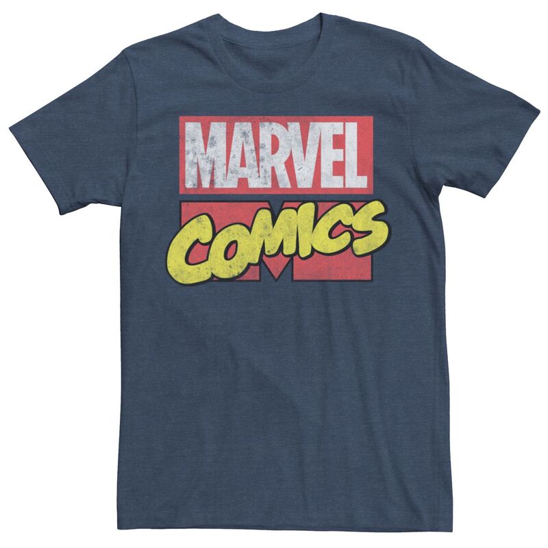 アニメキャラクター メンズ トップス Tシャツ グラフィック Licensed Character Men's Marvel Comics Retro Graphic Tee Navy Heather ヘザー