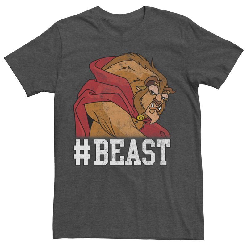 ディズニー メンズ トップス Tシャツ Disney Men's Beauty And The Beast Tee Charcoal Heather チャコール