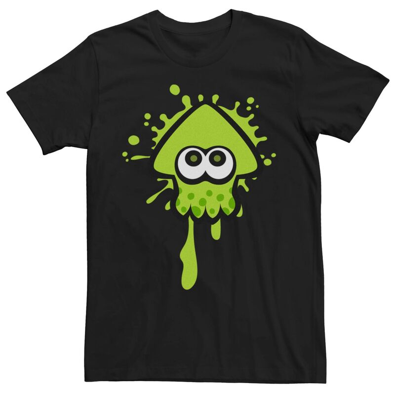 アニメキャラクター メンズ トップス Tシャツ Licensed Character Men's Nintendo Splatoon Team Green Inkling Tee Black ブラック