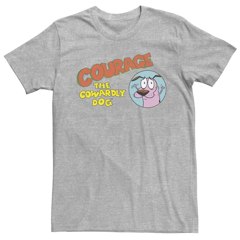 アニメキャラクター メンズ トップス Tシャツ ロゴ Licensed Character Men's Courage The Cowardly Dog Circle Portrait Logo Tee Athletic Heather ヘザー 6,636円