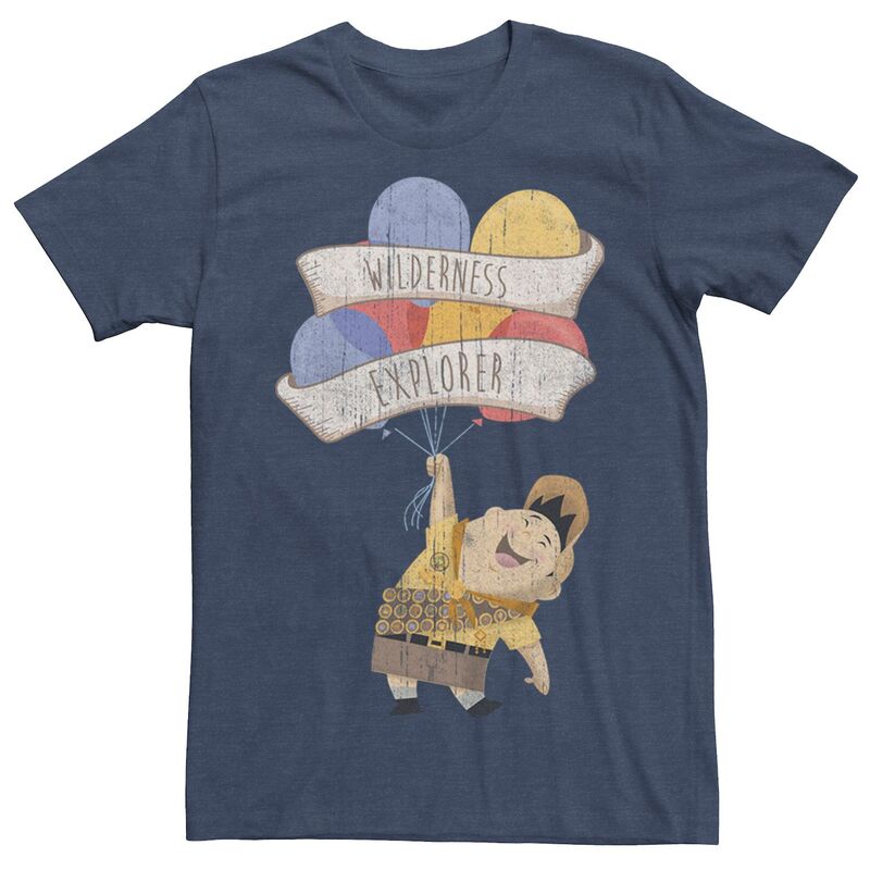 ディズニー ピクサー メンズ トップス Tシャツ グラフィック Disney / Pixar's Up Men's Russell Wilderness Explorer Graphic Tee Navy Heather ヘザー