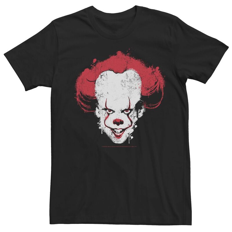 アニメキャラクター メンズ トップス Tシャツ Licensed Character Men's IT Chapter 2 Pennywise Paint Splatter Head Shotee Black ブラック