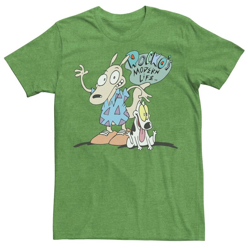 ニコロデオン メンズ トップス Tシャツ グラフィック Men's Nickelodeon Rocko's Modern Life Show Intro Graphic Tee Kelly Heather ヘザー