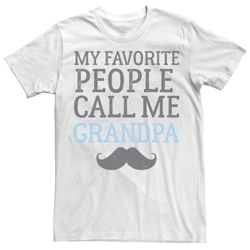 アニメキャラクター メンズ トップス Tシャツ グラフィック Licensed Character Men's My Favorite People Call Me Grandpa Mustache Graphic Tee White ホワイト