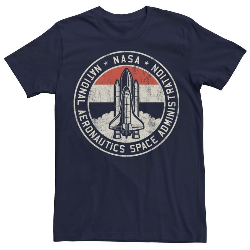 アニメキャラクター メンズ トップス Tシャツ ロゴ Licensed Character Men's NASA Definition Circle Shuttle Logo Tee Navy ネイビー