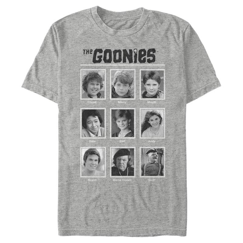 アニメキャラクター メンズ トップス Tシャツ Licensed Character Men's The Goonies Character Photo Collage Tee Athletic Heather ヘザー 6,920円