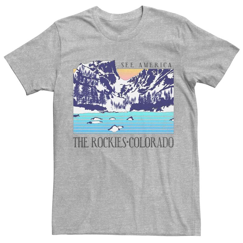 アニメキャラクター メンズ トップス Tシャツ Licensed Character Men's The Rockies Colorado See America Tee Athletic Heather ヘザー