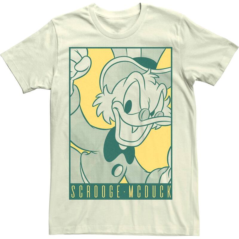 ディズニー メンズ トップス Tシャツ Disney's DuckTalescrooge McDuck Comic Portrait Men's Tee Natural