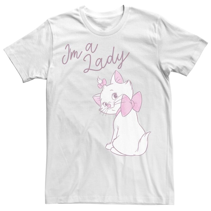 ディズニー メンズ トップス Tシャツ Disney's Aristocats Kitten Marie Men's I'm A Lady Tee White ホワイト