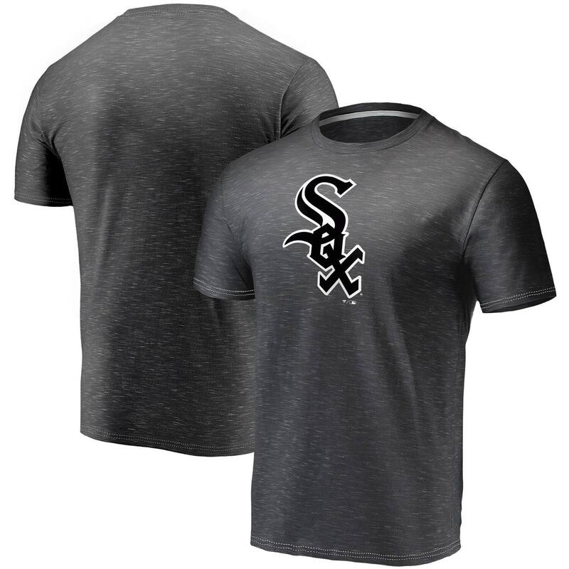 ファナティクス メンズ トップス Tシャツ ロゴ Men's Fanatics Branded Charcoal Chicago White Sox Officialogo Space Dye T-Shirt Sox Charco ホワイト