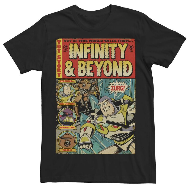 ディズニー ピクサー メンズ トップス Tシャツ トール Big & Tall Disney / Pixar Toy Story Buzz Lightyear Comic Retro Tee Black ブラック