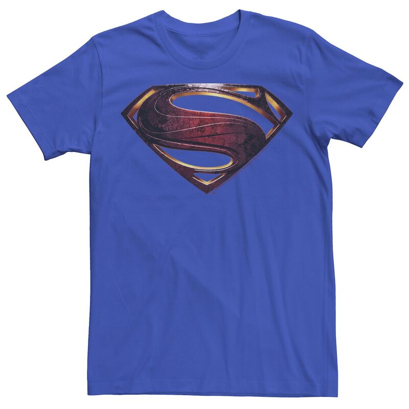 アニメキャラクター メンズ トップス Tシャツ ロゴ Licensed Character Men's DComics Red Hue Superman Logo Tee Royal レッド