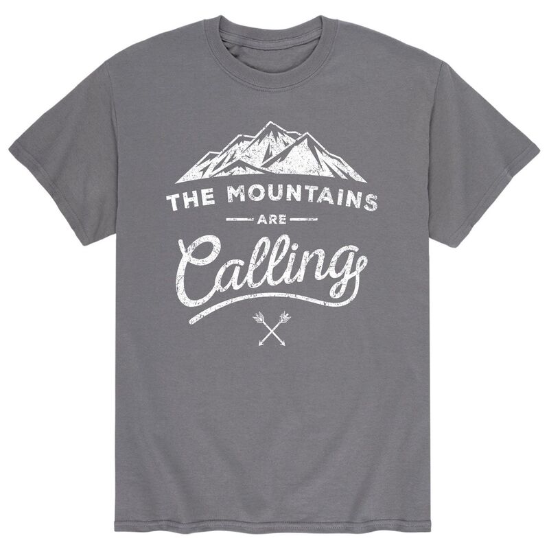 アニメキャラクター メンズ トップス Tシャツ Licensed Character Men's Mounatins Are Calling Tee Gray グレー