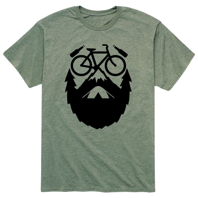 アニメキャラクター メンズ トップス Tシャツ Licensed Character Men's Bike Beard Tee Heather Military Green ヘザー