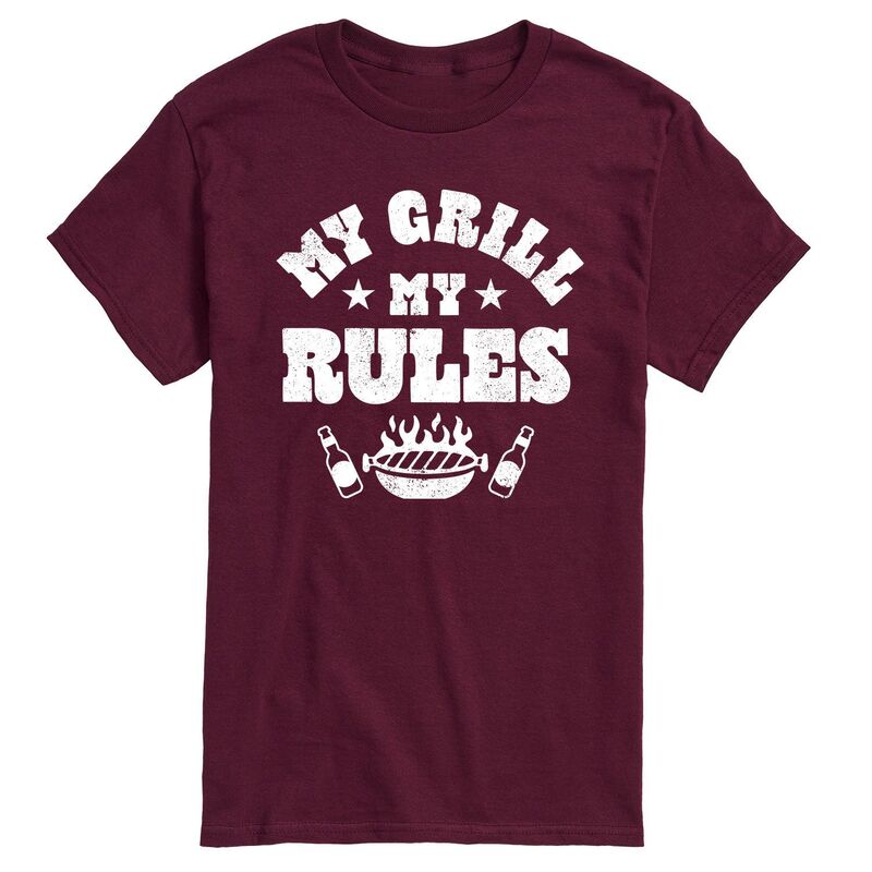 アニメキャラクター メンズ トップス Tシャツ Licensed Character Men's My Grill My Rules Tee Red レッド