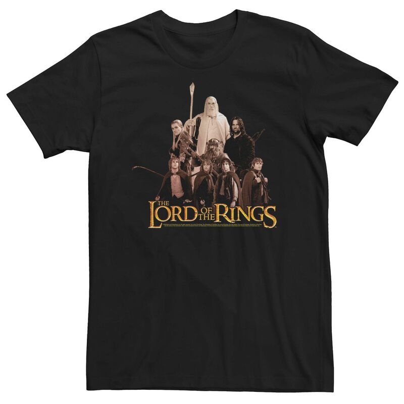 アニメキャラクター メンズ トップス Tシャツ トール Licensed Character Big & Tall The Lord Of The Rings Group Shotee Black ブラック