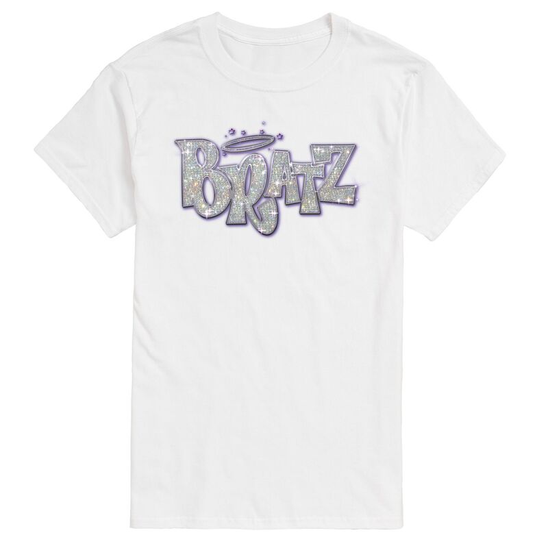 アニメキャラクター メンズ トップス Tシャツ ロゴ グラフィック Licensed Character Men's Bratz Sparkle Logo Graphic Tee White ホワイト