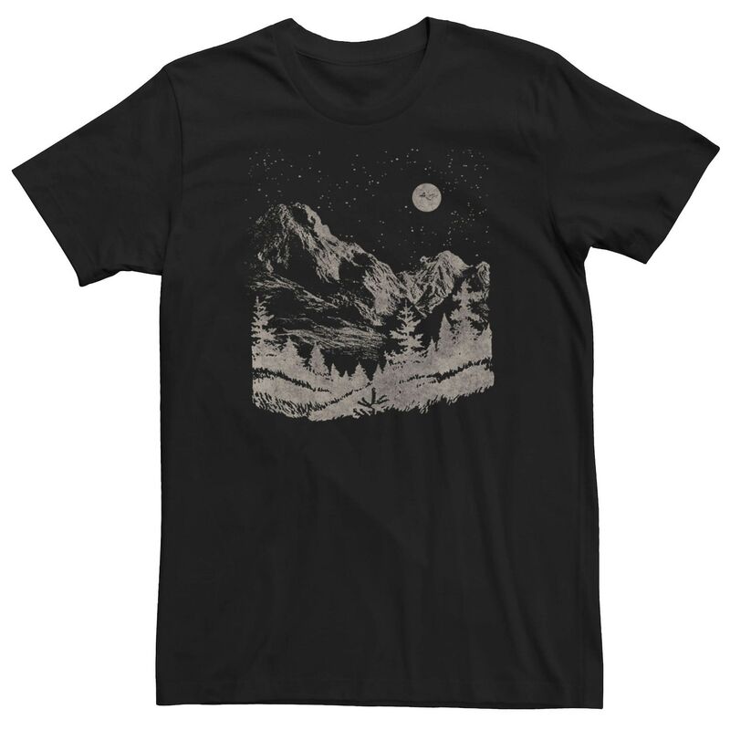 アンブランデッド メンズ トップス Tシャツ トール グラフィック Unbranded Big & Tall Trendy Nighttime Graphic Tee Black ブラック