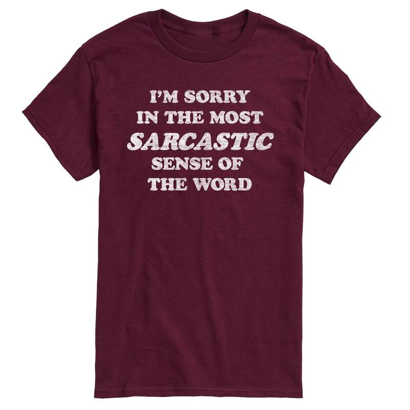 アニメキャラクター メンズ トップス Tシャツ グラフィック Licensed Character Men's I'm Sorry Sarcastic Graphic Tee Red レッド