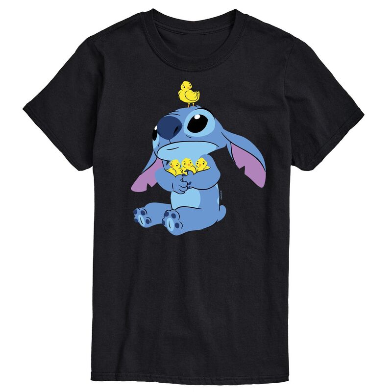 ディズニー メンズ トップス Tシャツ グラフィック Disney's Lilo & Stitch Men'stitch & Chicks Graphic Tee Black ブラック