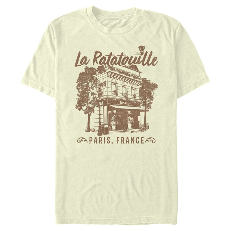ディズニー ピクサー メンズ トップス Tシャツ グラフィック Disney / Pixar's Ratatouille Bistro La Ratatouille Paris France Men's Graphic Tee Natural