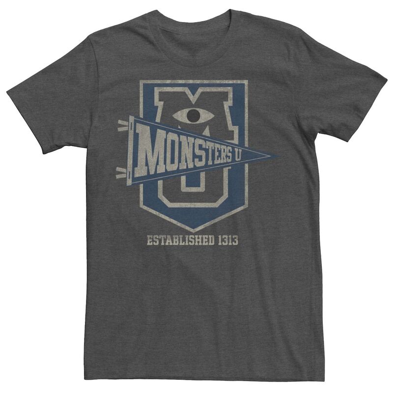 ディズニー ピクサー メンズ トップス Tシャツ Disney / Pixar's Monsters Inc. Men'sUniversity Monsters Pendantee Charcoal Heather チャコール