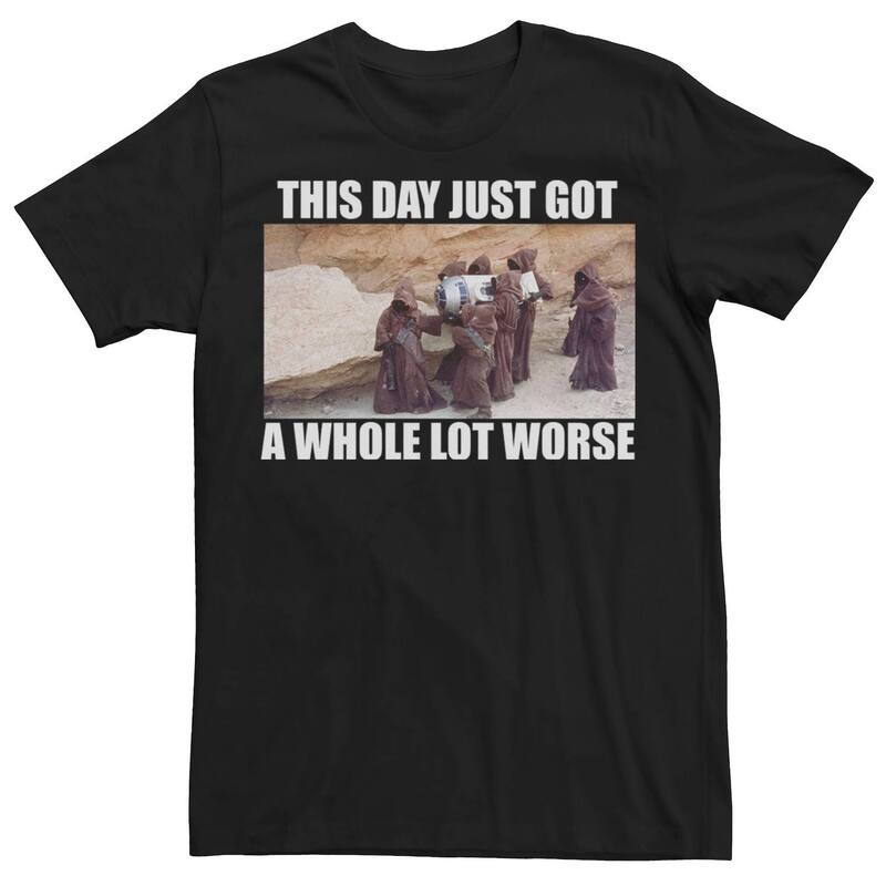 スター ウォーズ メンズ トップス Tシャツ Men'star Wars This Day Just Got A Whole Lot Worse Tee Black ブラック