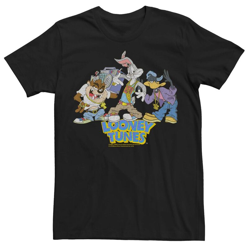 アニメキャラクター メンズ トップス Tシャツ ヴィンテージ Licensed Character Men's Looney Tunes Vintage Gang Lineup Tee Black ブラック