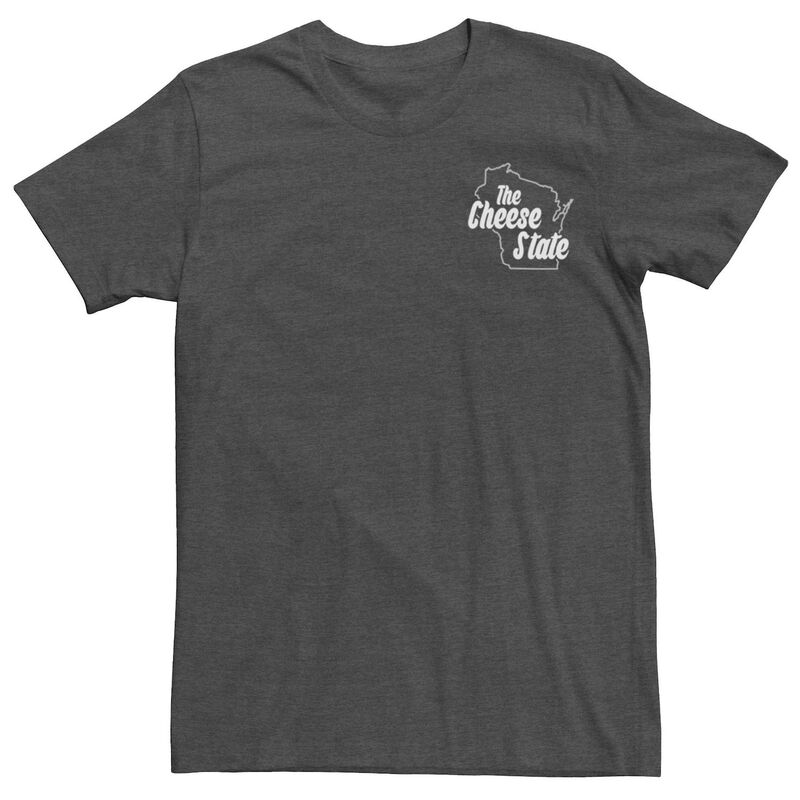アニメキャラクター メンズ トップス Tシャツ Licensed Character Men's The Cheese State Wisconsin Outline Sketch Tee Charcoal Heather チャコール