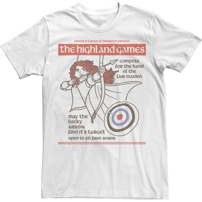 ディズニー メンズ トップス Tシャツ Disney's Brave Merida The Highland Games Men's Tee White ホワイト
