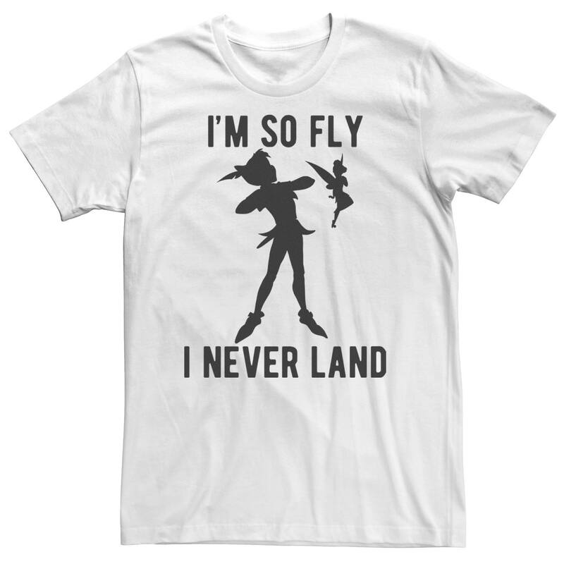 ディズニー メンズ トップス Tシャツ トール Big & Tall Disney Peter Pan Tinkerbell I'm So Fly I Never Land Tee White ホワイト