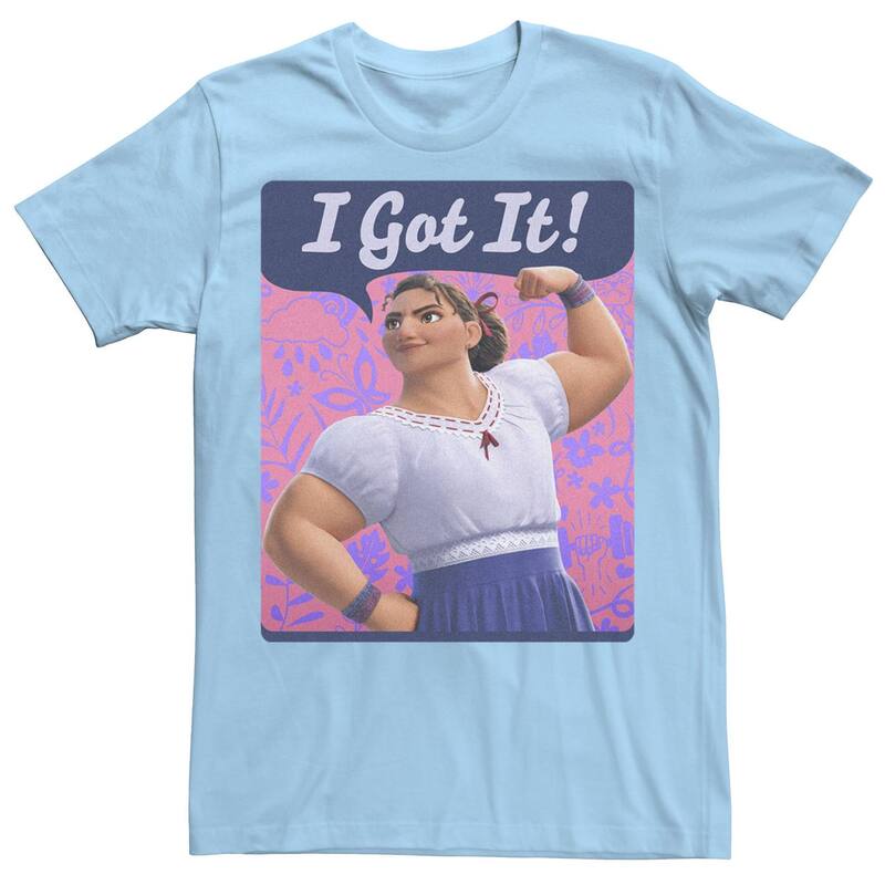 ディズニー メンズ トップス Tシャツ Disney's Encanto Luisa I Got It Flex Pose Men's Tee Light Blue ブルー