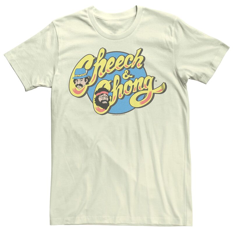 アニメキャラクター メンズ トップス Tシャツ ロゴ Licensed Character Men's Cheech And Chong 2 Heads Logo Tee Natural