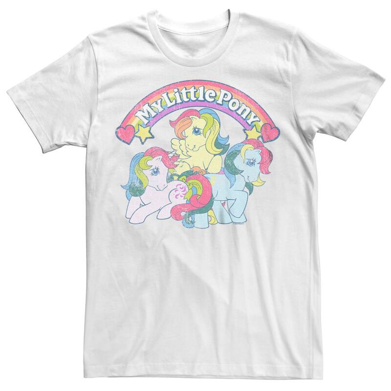 アニメキャラクター メンズ トップス Tシャツ Licensed Character Men's My Little Pony Rainbow Friends Tee White ホワイト