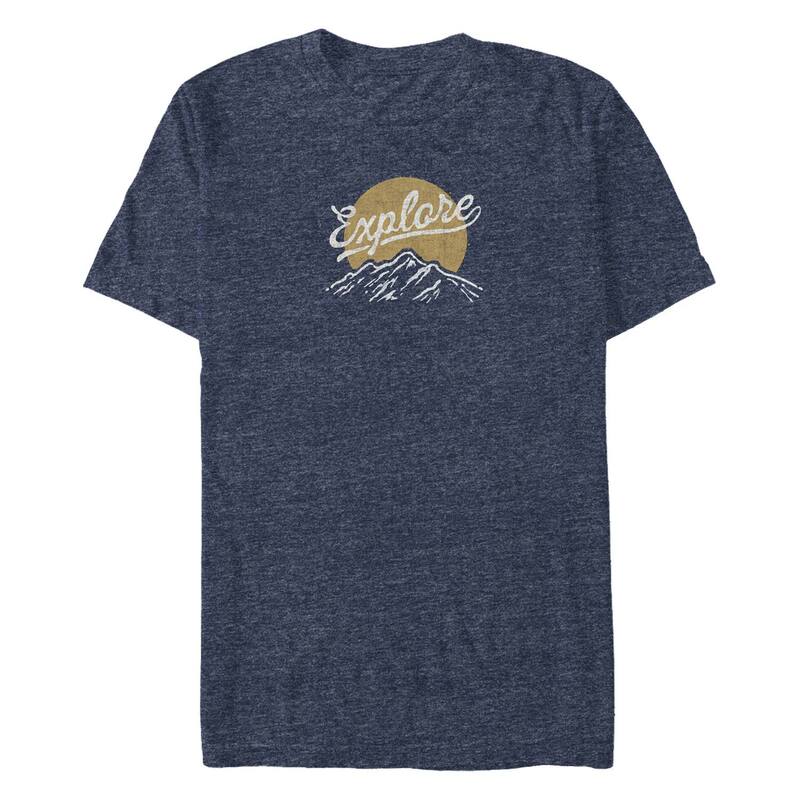 アンブランデッド メンズ トップス Tシャツ トール グラフィック Unbranded Big & Tall Explore In Mountains Graphic Tee Navy Heather ヘザー