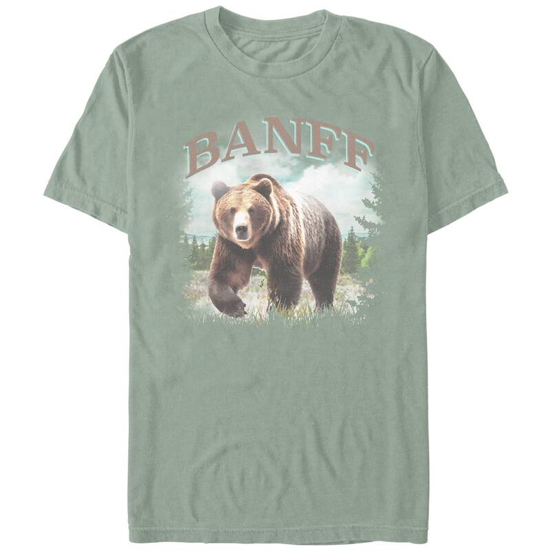 アニメ人となり メンズ トップス ティーシャツ グラフィック Licensed Character Men\u0027s Comfort Colors Banff Bear Poster Graphic Tee Bay Tシャツ・カットソー-トップス