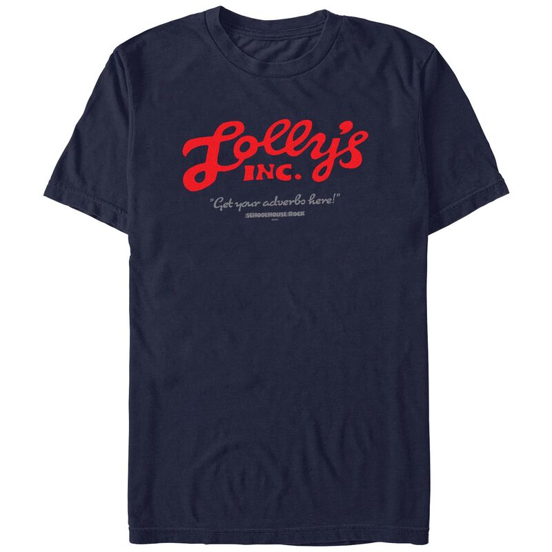 アニメキャラクター メンズ トップス Tシャツ グラフィック Licensed Character Men'schoolhouse Rock! Lolly's Inc. Graphic Tee Navy ネイビー